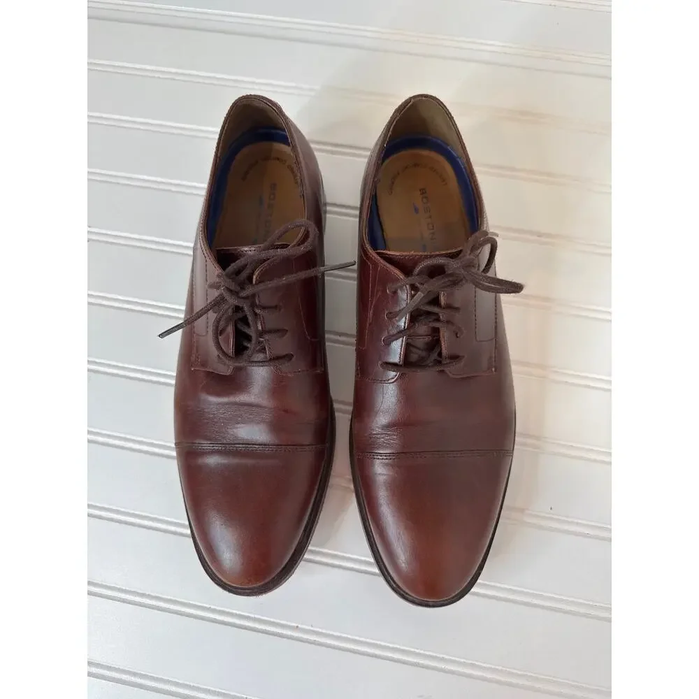 Bostonian Men's Wenham Cap Toe Oxford Shoes Brown Leather Size 10.5